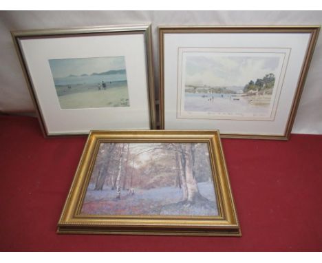 Jennie Bond Collection - After Mark Gibbons (British, b.1949); 'Afternoon at the Beach Mill Bay', Ltd.ed coloured print 37/50
