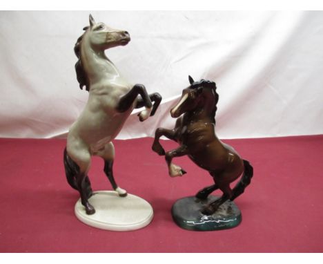 Beswick Welsh Cob (rearing second version) impressed makers mark and 1014 H25.5cm, similar Goebel horse makers mark and impre