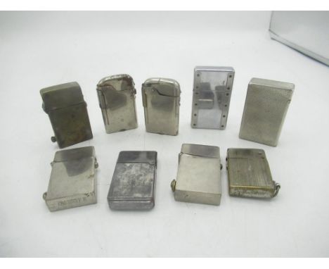 Collection of 8 early 20th century lighters, a Panther of London lighter and a Maruman lighter(10) 