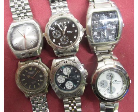Casio Oceanus 100M WR alarm chronograph wrist watch with date, Casio quartz divers watch, quantity of other quartz analogue w