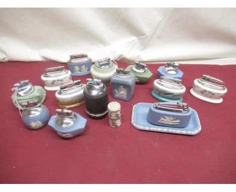 Collection of Wedgewood, Minton and other china table lighters(15) 