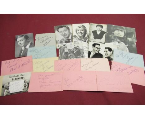 Publicity photograph 3 1/2", 5 3/4" of Ken Dodd, Hayley Mills, Sooty and Sweep, Paul McCartney, John Lennon, "The Bachelors",