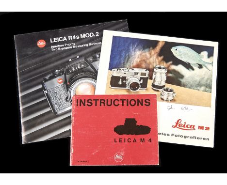 Leica Camera Equipment Literature,  including M series, R series and screw-mount instructions and general catalogues (qty) 