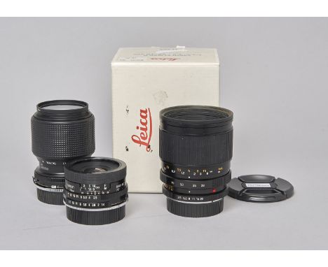 A Leica Vario-Elmar-R f/3.5-4.5 28-70mm Lens (11265), serial no. 3646916, 1994,  black, barrel, G, wear around the retracting