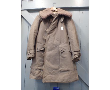 AN 'M 1909' SWEDISH PARKA COAT with sheepskin lining