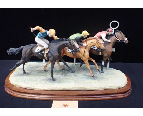 'GOING TO THE POST' BORDER FINE ARTS RACING FIGURE with a Leonardo head, 'The Thoroughbred' and a Juliana Collection model of
