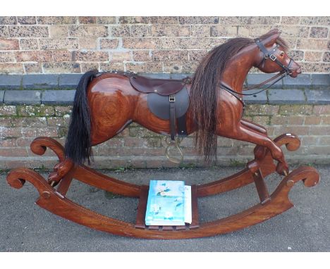 A JUDY 'F' DESIGN ROCKING HORSE, BY JUDY FERGUSSON 'Gymkhana Pony' model, of laminated construction, c. 1990, the rockers 150