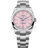 ROLEX OYSTER PERPETUAL 36MM *CANDY PINK* MARCH 2025 MODEL - ALL NEW - BEAT THE WAIT!