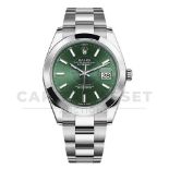 (ON SALE) ROLEX DATEJUST *MINT GREEN DIAL* 41MM OYSTER STEEL (DECEMBER 2024 NEW / UNWORN)