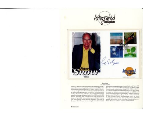 Peter Snow signed Autograph Editions Official Life and Earth FDC post marked 4th April 2000, set on nice descriptive page. Sn