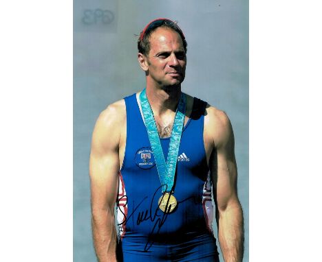 Olympics, Steve Redgrave signed 12x8 colour photo. Sir Steven Geoffrey Redgrave CBE DL (born 23 March 1962) is a British reti