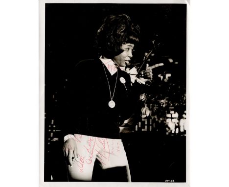 Millie Small signed black and white original photograph pictured during Just For You, signing Sugar Daddy. This lovely vintag