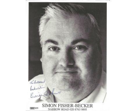 Actor, Simon Fisher Becker signed 8x6 black and white photo, plus TLS with interesting Harry Potter content. This photograph 