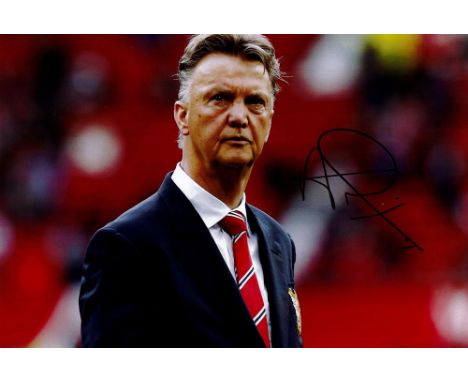 Football Louis Van Gaal signed 12x8 Manchester United colour photo. Aloysius Paulus Maria Louis van Gaal OON ( born 8 August 