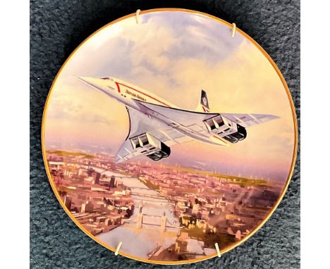 Supersonic London Fine Bone China Plate by Tim O'Brien. The Westminster Collection, Limited to 14,500 Copies Produced. Good c