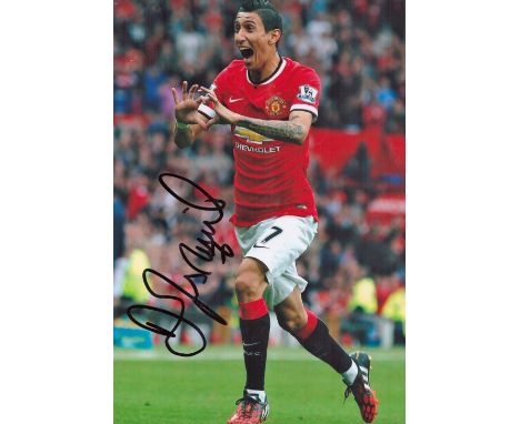Football Angel Di Maria signed 12x8 Manchester United colour photo. Angel Fabián di María (born 14 February 1988) is an Argen