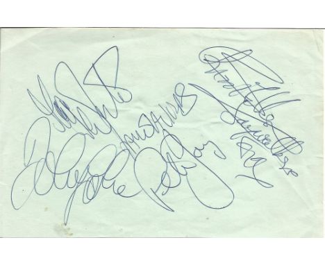 Peter Jay and the Jaywalkers signed vintage music autograph album page. Good condition. All autographs come with a Certificat