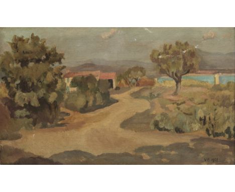 Vanessa Bell (British, 1879-1961)Landscape at St Tropez  signed with initials and dated 'VB 1921' (lower right)oil on canvas3