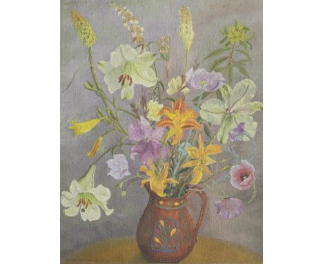 Sir Cedric Morris (British, 1889-1982)Green Mountain Lilies signed and dated 'CEDRIC MORRIS-54' (lower left), further partial