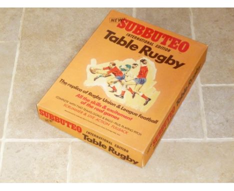 NEW SUBBUTEO INTERNATIONAL EDITION TABLE RUGBY, BOXED
