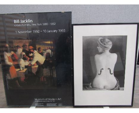 A Museum of Modern Art poster: "Bill Jacklin, urban Portrait, New York, 1986 - 1992, 1 Nov 1992 - 10 Jan 1993".  Mon Ray: "Vi