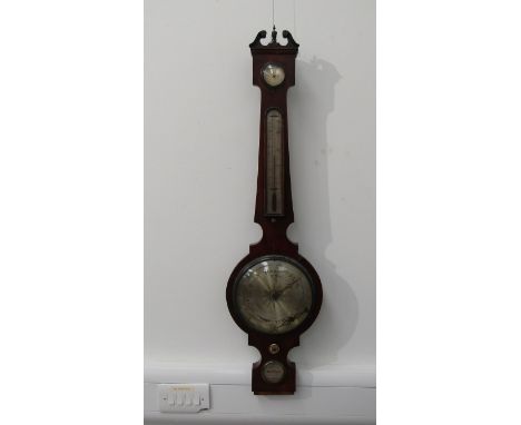 A 19th Century aneroid barometer/ thermometer