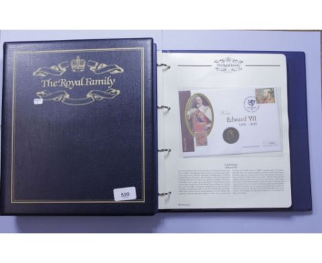 Collection of British first day cover and relative coins enclosed in albums ref: The Royal Family - 2 off - Condition: UNC