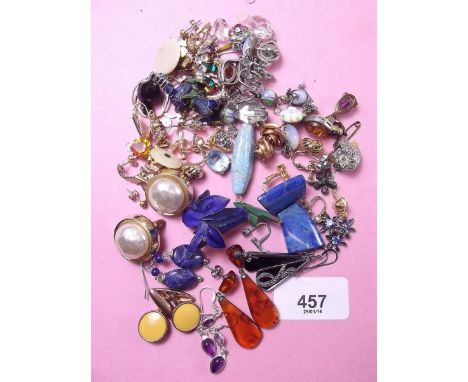 A box of vintage earrings 