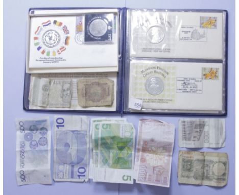 Two presentation packs of sterling silver medallic first day cover, minted John Pinches (medallists) ltd. including Great Bri