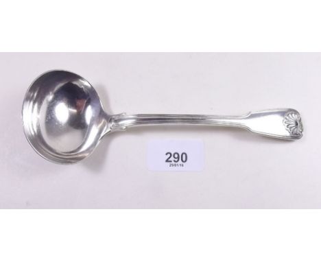 A silver shell pattern ladle London 1825 by William Chawner 