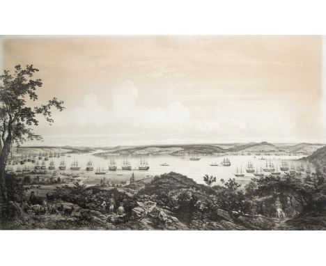 After Joseph Schranz (French, 1803-circa 1866)Anchorage of the English-French, Turkish and Egyptian fleets in the Bosphorus, 