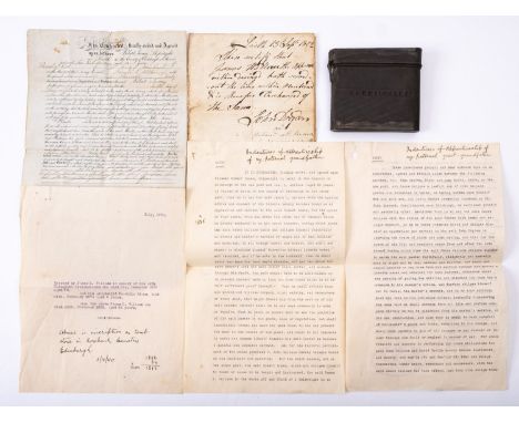 Two early 19th century shipwright apprenticeship Indentures for James Wallace, Leith,  the first  dated 13th September 1802 c
