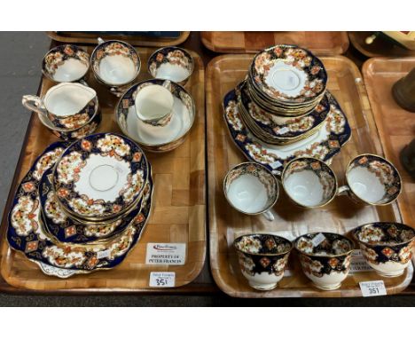 Late 19th century Royal Albert 'Heirloom' and Royal Albert Crown floral tea service comprising: ten cups, twelve saucers, twe