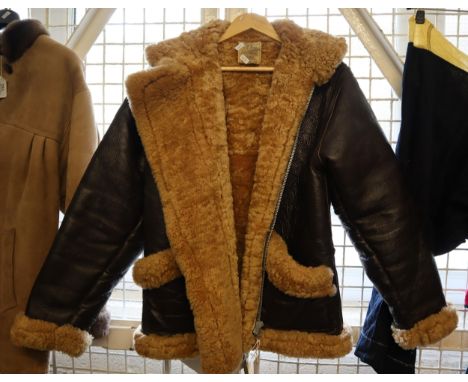Vintage M K VI 100% sheepskin and leather flying jacket. (B.P. 21% + VAT)&nbsp; &nbsp;Size: Medium.