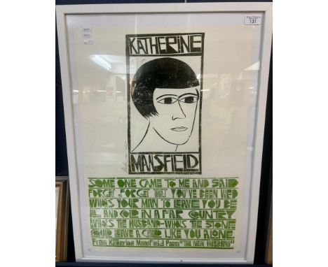 Paul Pater Piech (20th century worked in Wales), 'Catherine Mansfield, someone came to me and said etc..'.  Limited edition p