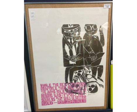 Paul Peter Piech (British 20th century worked in Wales), 'While the rich countries reinforced their past etc..', colour print