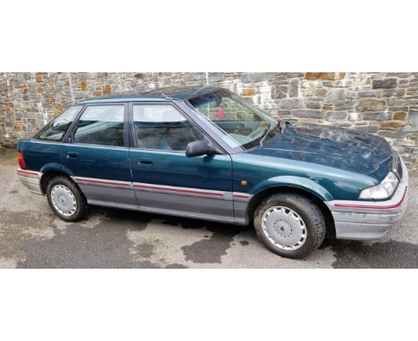 TO BE SOLD AT 12:30 - Motor Vehicle: 1993 Rover 214 SE five door saloon. Car, 1394ccs, four cylinder petrol engine with manua