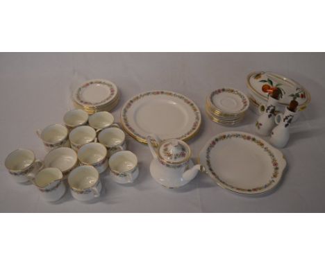 Royal Worcester Evesham tureen and two oil bottles & a Paragon part tea/dinner service 