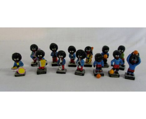 13 vintage Robertson's 'Golly' band figures and footballers