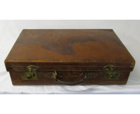 Vintage leather suitcase