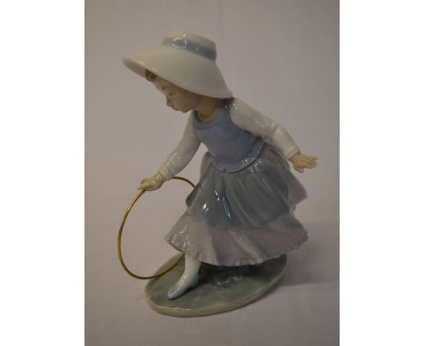 Nao figure of a girl with a hoop