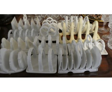 A Collection of Eleven Ceramic Toast Racks