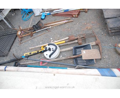 Pick axes, shovel, hammer, chopping axe etc.