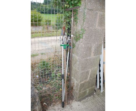 Quantity of garden tools, aerator, rake, etc.,