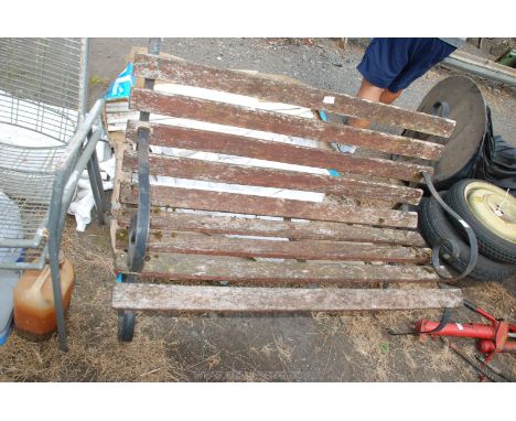 Wooden garden bench 4' long.
