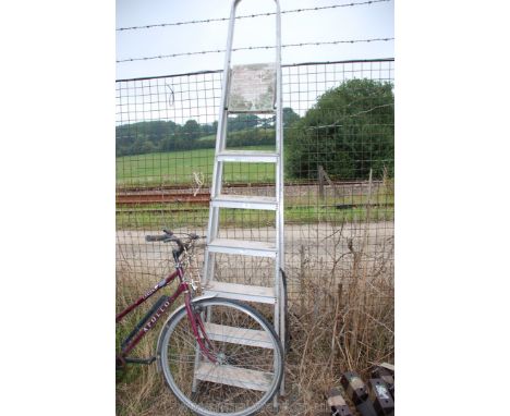 Pair of step ladder, six rung alloy.