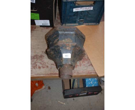 Cast iron water hopper, 10'' long