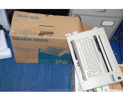 Silver Reed portable typewriter.