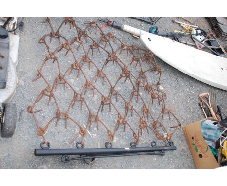 Set of trailed chain harrows, 4' wide x 5' long, for quad bike or small tractor
