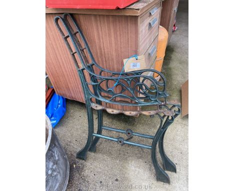 Pair of cast iron bench ends